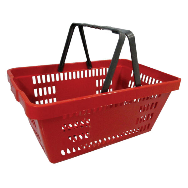 CESTA DE COMPRAS PLÁSTICA - SRA DISTRIBUIDORA - vermelha