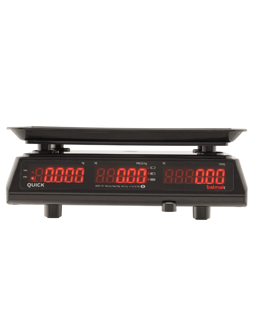 Balança Quick 33kg Balmak 3 em 1 com Bateria e Prato Feira em ABS INJETADO - Imagem 2