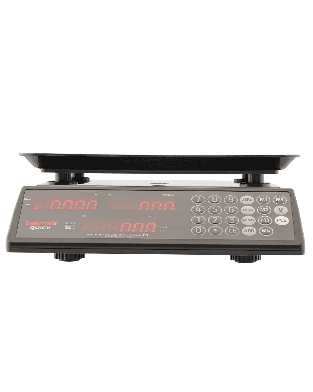Balança Quick 33kg Balmak 3 em 1 com Bateria e Prato Feira em ABS INJETADO - Imagem 3